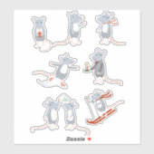 Sticker Mélange Mice Hiver (Feuille)