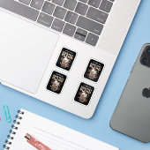 Sticker Mélange Purr-Fect : Conception de café pour le caf (Ordinateur portable avec iPhone)