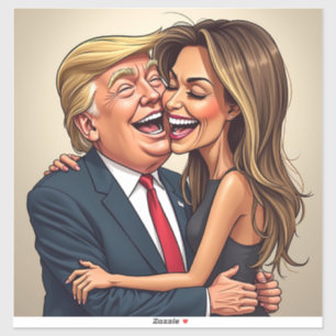 Sticker Melania Trump Donald Trump