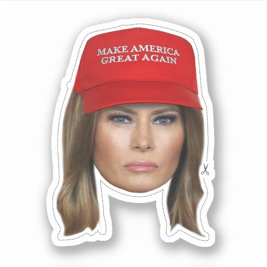 Sticker Melania Trump MAGA Noël (Devant)