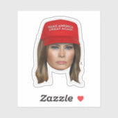 Sticker Melania Trump MAGA Noël (Feuille)