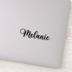 Sticker Melanie Nom - Calligraphie manuscrite