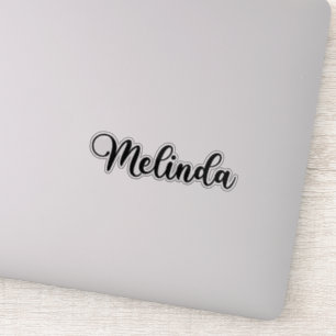 Sticker Melinda Nom - Calligraphie manuscrite
