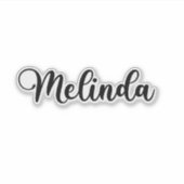 Sticker Melinda Nom - Calligraphie manuscrite (Devant)