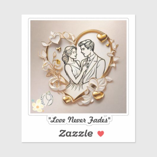 Sticker "Mélodie du coeur de l'amour" (Feuille)