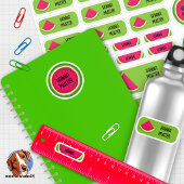 Sticker Melone Namensaufkleber – 24er Set