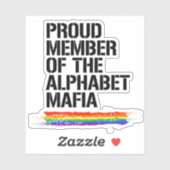 Sticker Membre fier de la Mafia de l'alphabet (Feuille)