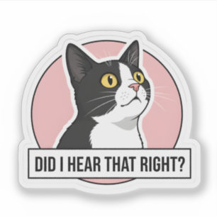 Sticker Mème de chat en smoking drôle - Décoration de bure