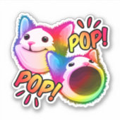Sticker mème de chat pop (Devant)