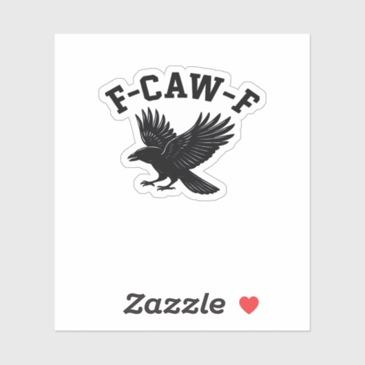Sticker Mème drôle tendance F-Caw-F (Feuille)