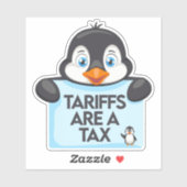 Sticker Mème politique amusant tarif Penguin (Feuille)