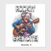 Sticker Mémé qui déchire drôle de bande dessinée (Feuille)