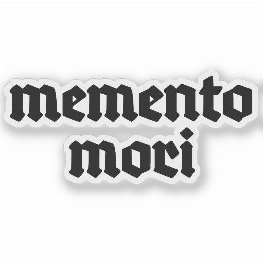 Sticker Memento Mori (noir) (Devant)