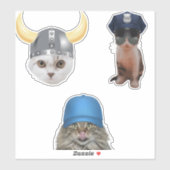 Sticker Mèmes de chats amusants (Feuille)
