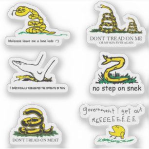 Sticker Mèmes parodiques du drapeau de Gadsden Snekright x