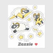 Sticker Mémoire RAM supplémentaire - Mouton avec Stars Com (Feuille)