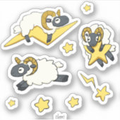 Sticker Mémoire RAM supplémentaire - Mouton avec Stars Com (Devant)