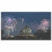 Sticker Mémorial d'Iwo Jima pendant les feux d'artifice le (Devant)