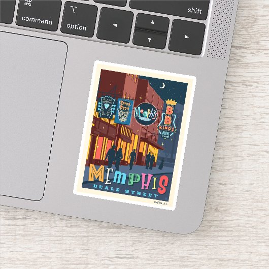 Sticker Memphis, TN | Beale Street Neon (Détail)