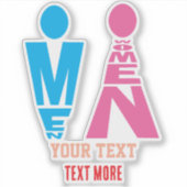 Sticker Men and Women Typography Icon Design (Devant)