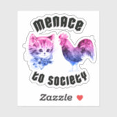 Sticker Menace bisexuelle à la société (Feuille)