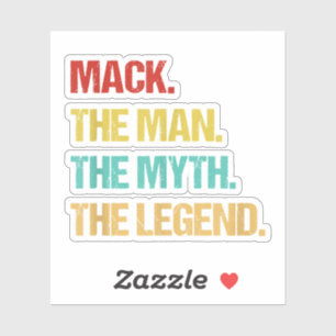 Sticker Mens Mack The Man The Myth The Legend