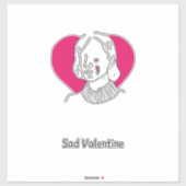 Sticker Mental Health Poster | Broken Heart Art Love (Feuille)