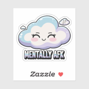 Sticker Mentalement absent – Cerveau hors ligne Vinyle sur