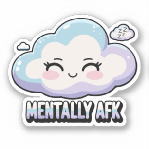 Sticker Mentalement absent – Cerveau hors ligne Vinyle sur