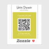 Sticker Menu Restaurant sans contact Scan Order QR Code (Feuille)