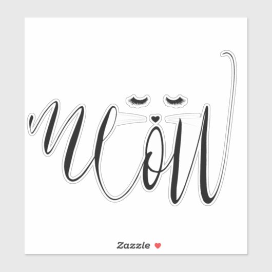 Sticker Meow Cat (Feuille)