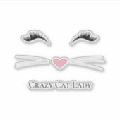 Sticker Meow Crazy Cat Lady (Devant)