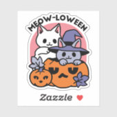 Sticker Meow-Loween - Cute Halloween Conception Chat (Feuille)