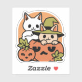 Sticker Meow-Loween - Festive Halloween Conception de chat (Feuille)
