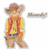 Sticker Meowdy ! Cat Cowboy (Devant)
