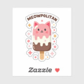 Sticker MEOWPOLITAN Chat Popsicle (Feuille)
