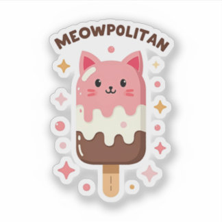 Sticker MEOWPOLITAN Chat Popsicle