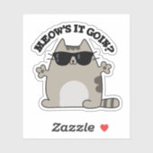 Sticker Meow's It Goin Funny Cat Pun (Feuille)