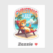 Sticker Meowy Xmas Summer Christmas In July Chillin Cool C (Feuille)