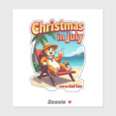 Sticker Meowy Xmas Summer Christmas In July Chillin Cool C (Feuille)