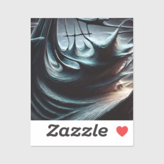 Sticker Mer Noire Chaotique balayée Par Les Vents De Tempê