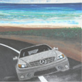 Sticker Mercedes sur la côte (Devant)