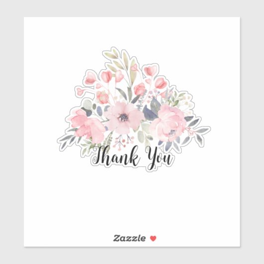 Sticker Merci (Feuille)