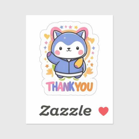 Sticker Merci (Feuille)