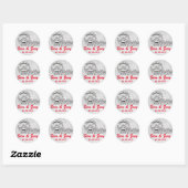 Sticker Merci 25e anniversaire Mariage Favor (Feuille)