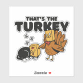STICKER MERCI AMUSANT CHAT TURQUI EST LA TURQUIE (Feuille)