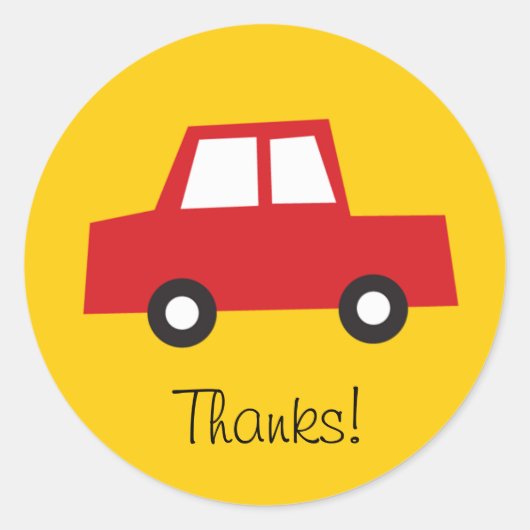 Sticker Merci Anniversaire de enfant de voiture ro (Devant)