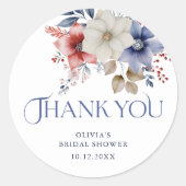 Sticker Merci aquarelle Floral (Devant)