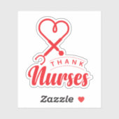 Sticker Merci aux infirmières (Feuille)