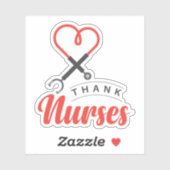 Sticker Merci aux infirmières (Feuille)